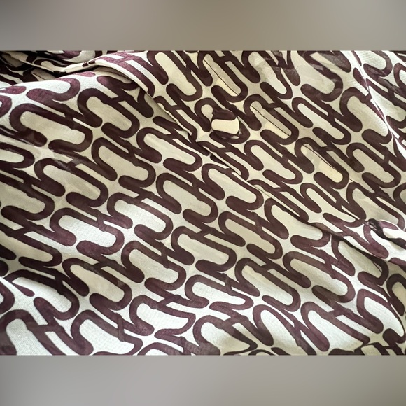 NWT Zara Brown Print Midi Dress Size XL Stunner! Bow Tie shirt dress long sleeve - Picture 15 of 16